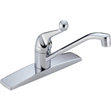 Delta 134/100/300/400 Series Single Handle Kitchen Faucet, Chrome, 100LF-WF