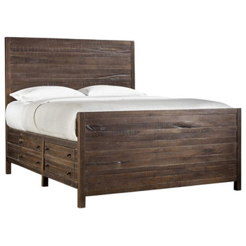 Modus Townsend California King Solid Wood Storage Bed in Java