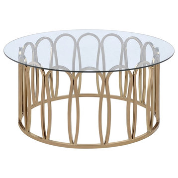 Emma Mason Signature Westminster Round Coffee Table in Chocolate Chrome