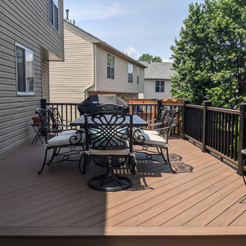 TimberTech Reserve Dark Roast with TimberTech Radiance Railing in Kona