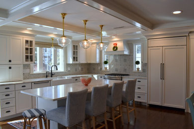 Example of a cottage chic kitchen design in Boston