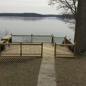 Observation Deck with Custom Bar at Corey Lake