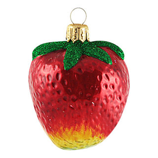 Strawberry Ornament - Contemporary - Christmas Ornaments - by GLASSOR US |  Houzz