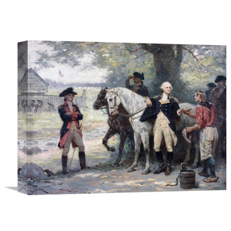 "Washington at Half-Way Brook" Canvas Giclee by Jean Leon Gerome Ferris, 16"x12"