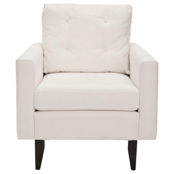 Macall Mid Century Modern Club Chair White