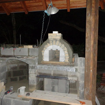 The Hammer Family Wood Fired Pizza Oven and Fireplace Combo in Louisiana