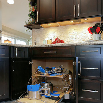Kitchen - Espresso Cabinets