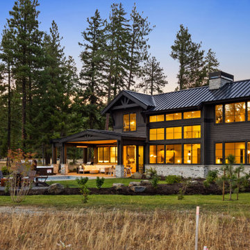 Rear Lake-Facing Exterior at Dusk