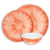 Fountain Coral 12-Piece Melamine Dinnerware Set