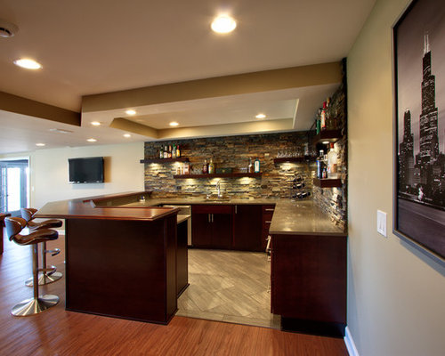 Contemporary Home Bar Design Ideas, Remodels & Photos