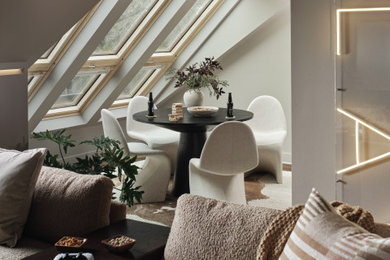 Inspiration for a contemporary living room remodel in Denver
