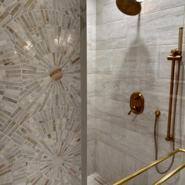 CURBLESS STEAM SHOWER LINEAR TILE DRAIN