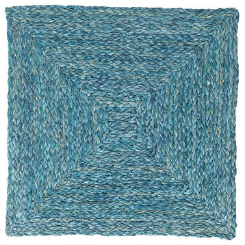 Zoey Raffia Placemats, Set of 4, Mixed Blue, Square
