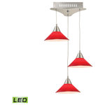 Elk Home - Elk Home Lca103-11-16M Cono 12'' Wide 3-Light Mini Pendant, Satin Nickel - Elk Home LCA103-11-16M Cono 12'' Wide 3-Light Mini Pendant - Satin Nickel. Collection: Cono. Primary Color/Finish: Satin Nickel. Primary Color/Finish Family: Silver. Primary Material: Glass. Secondary Material: Metal. Dimension(in): 12(W) x 12(Depth) x 3(H). Bulb: (3)5W (Not Included). Color Temperature: 3000K (Warm White). Shade Dimension(in): 2.8(H). Safety Rating: UL/CSA.