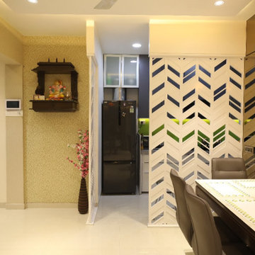 3BHK Contemporary interior design in Prestige Song of South, Bangalore