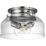 Progress Lighting - Progress Springer 2-Light Ceiling Fan Light Kit P260000-081-WB, Antique Nickel - This 2-LT Ceiling Fan Light Kit from Progress Lighting has a finish of Antique Nickel and fits in well with any Transitional style decor.