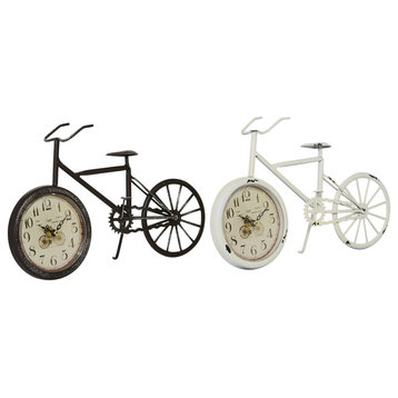 Country Cottage Multi Colored Metal Clock Set 92279