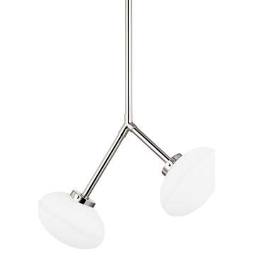 Hudson Valley Lighting 5530 Wagner 2 Light 20"W LED Abstract - Polished Nickel