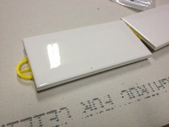 Beveled subway tile grout lines