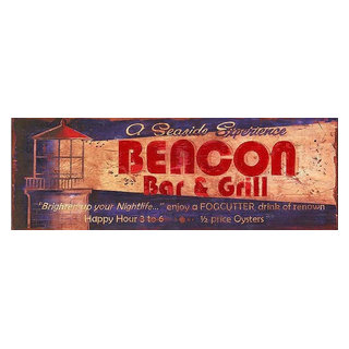 Vintage Signs Beacon Bar & Grill - Midcentury - Novelty Signs - by