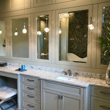 AKDO Master Suite Vanity with Pendulum Lighting