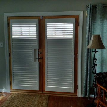 Invisible Tilt Shutters on French Doors