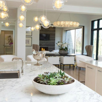 Modern interior-design-dining-room, contemporary-design-staircase-chandelier