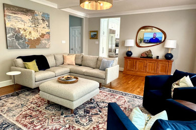 Living room - contemporary living room idea in Richmond