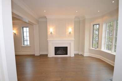 Transitional living room photo in Toronto