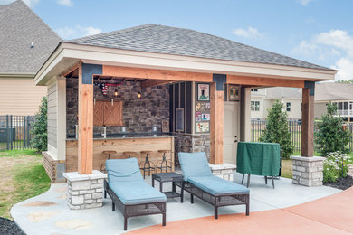 Inspiration for a craftsman home design remodel in Other