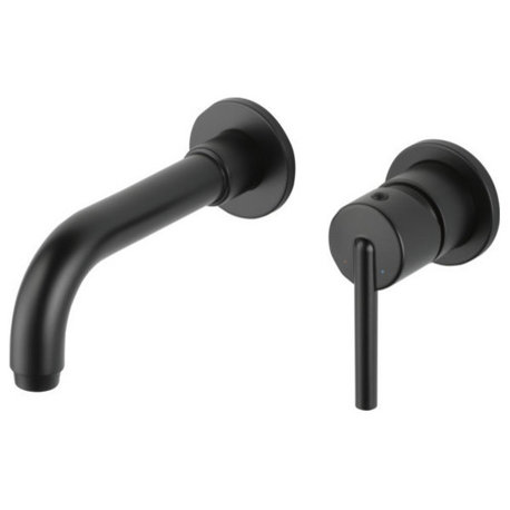 Delta Trinsic Single Handle Wall Mount Faucet Trim, Matte Black, T3559LF-BLWL