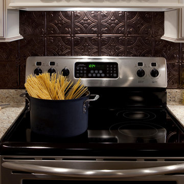Fasade Traditional 1 Backsplash Panel in Smoked Pewter