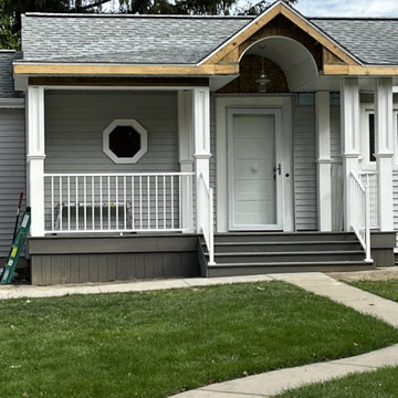 Composite Deck Front Porch and Barrel Cove Entryway
