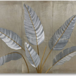 Metallic Leaves Wall Graphic - Home Decor
