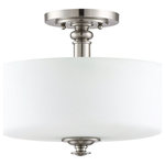Craftmade Lighting - Craftmade Lighting 49853-BNK Dardyn - Three Light Convertible Semi-Flush Mount - The Dardyn series combines straight line design wiDardyn Three Light C Brushed Polished Nic *UL Approved: YES Energy Star Qualified: n/a ADA Certified: n/a  *Number of Lights: Lamp: 3-*Wattage:60w A19 Medium Base bulb(s) *Bulb Included:No *Bulb Type:A19 Medium Base *Finish Type:Brushed Polished Nickel