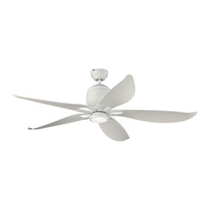 Monte Carlo 5LLR56RZWD-V1 Lily 56" Ceiling Fan, Remote Control, Matte White