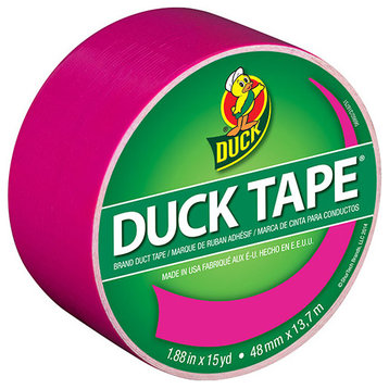 Duck® 1265016 Color Duct Tape, Neon Pink, 1.88" x 15 Yd