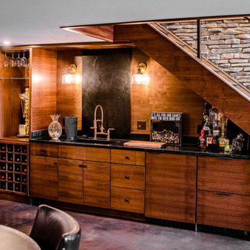 Modern Rustic Luxury Finished Basement in Richfield, Ohio