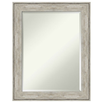 Crackled Metallic Beveled Wall Mirror - 23 x 29 in.