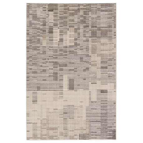 Jaipur Living Gravity Striped Gray/ Cream Area Rug 10'6"X14'