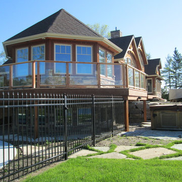 Lakefront Home with Cultured Stone Exterior