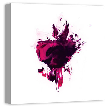 "Vermilion Explosion Abstract" Canvas Wall Art, 24"x24"