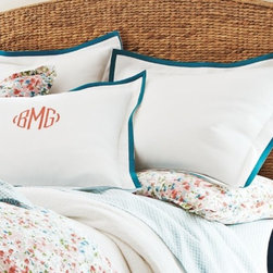 Pique Tailored Coverlet and Shams - Pillowcases And Shams