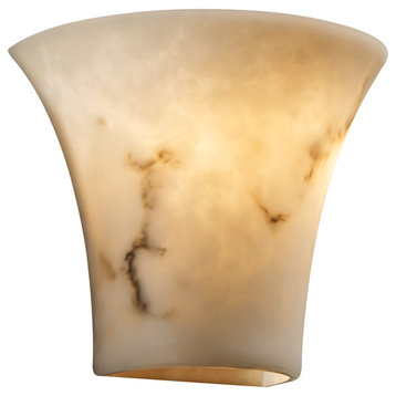 LumenAria Small Round Flared Wall Sconce, No Metal