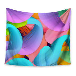 KESS InHouse Danny Ivan Pop Abstract Multicolor Wall Tapestry 68 x 80
