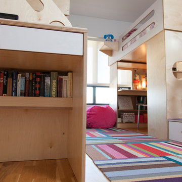 Brooklyn Heights; Two dumbo loft beds for two sisters