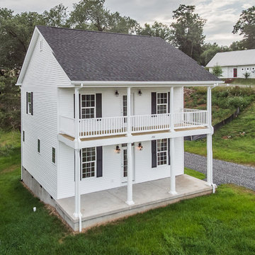Traditional White House with Front Porch