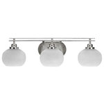 Toltec Lighting - Toltec Lighting 2613-BN-212 Odyssey - Three Light Bath Bar - Warranty: 1 Year Assembly Required: Yes Shade Included: YesOdyssey Three Light Bath Bar Brushed Nickel White Muslin Glass *UL Approved: YES *Energy Star Qualified: n/a *ADA Certified: n/a *Number of Lights: Lamp: 3-*Wattage:100w Medium Base bulb(s) *Bulb Included:No *Bulb Type:Medium Base *Finish Type:Brushed Nickel