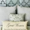 Great Women Doublesided Gift for Mother-Quote Pillow With Cross Necklace-Pin