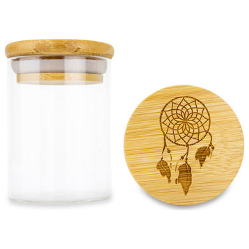 Dream Catcher Smell Proof Glass Storage Jars for Cookies, Sugar, Tea, Spices, 18